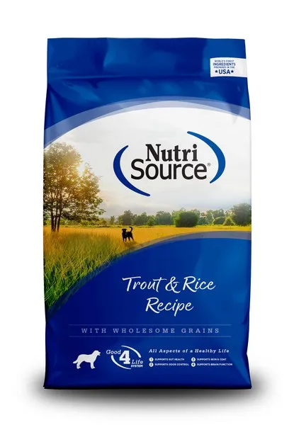 26Lb Nutrisource Adult Trout & Rice - Treat